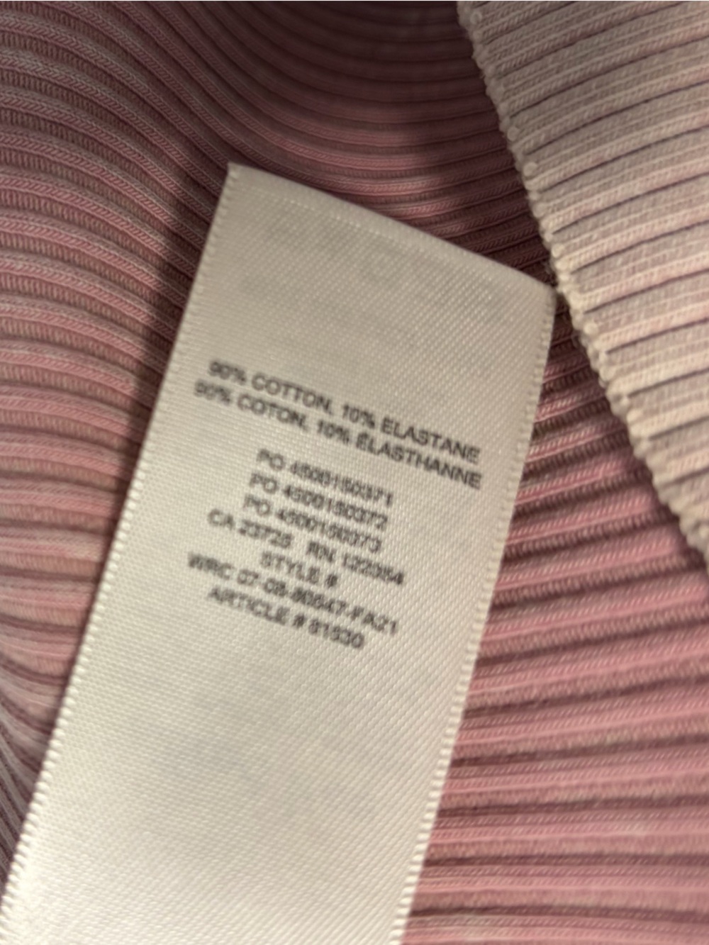 Aritzia Wilfred Free Light Pink Ribbed Dunes Mini Dress Women’s Size Small - Picture 4 of 6
